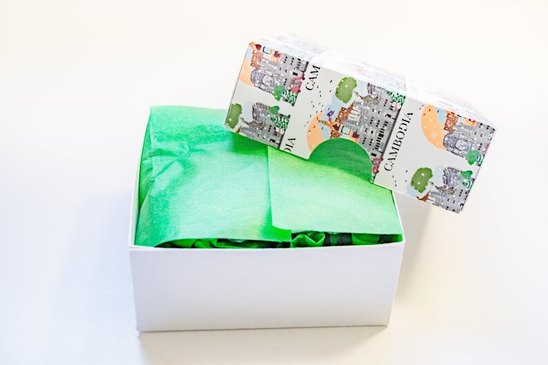 Cambodia themed ornament gift box