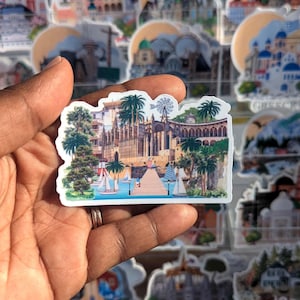 Mallorca sticker, Illustrated Mallorca Landmarks sticker, Planner Journal Notebook stickers, Travel souvenir gift, Mallorca souvenir