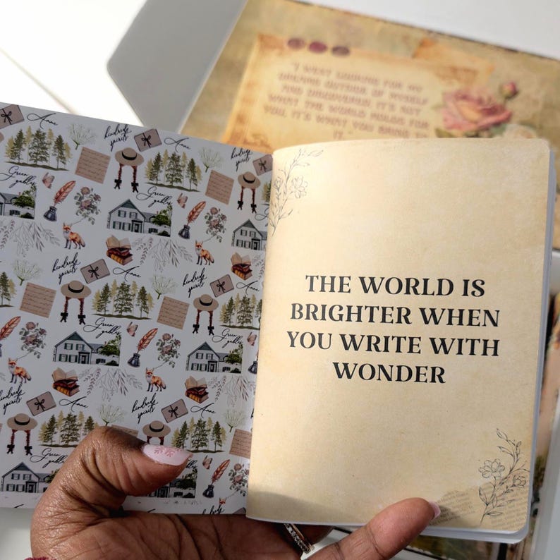 Anne of Green Gables gift set for book lovers, cozy literary stationery box inspired by L.M. Montgomery image 6