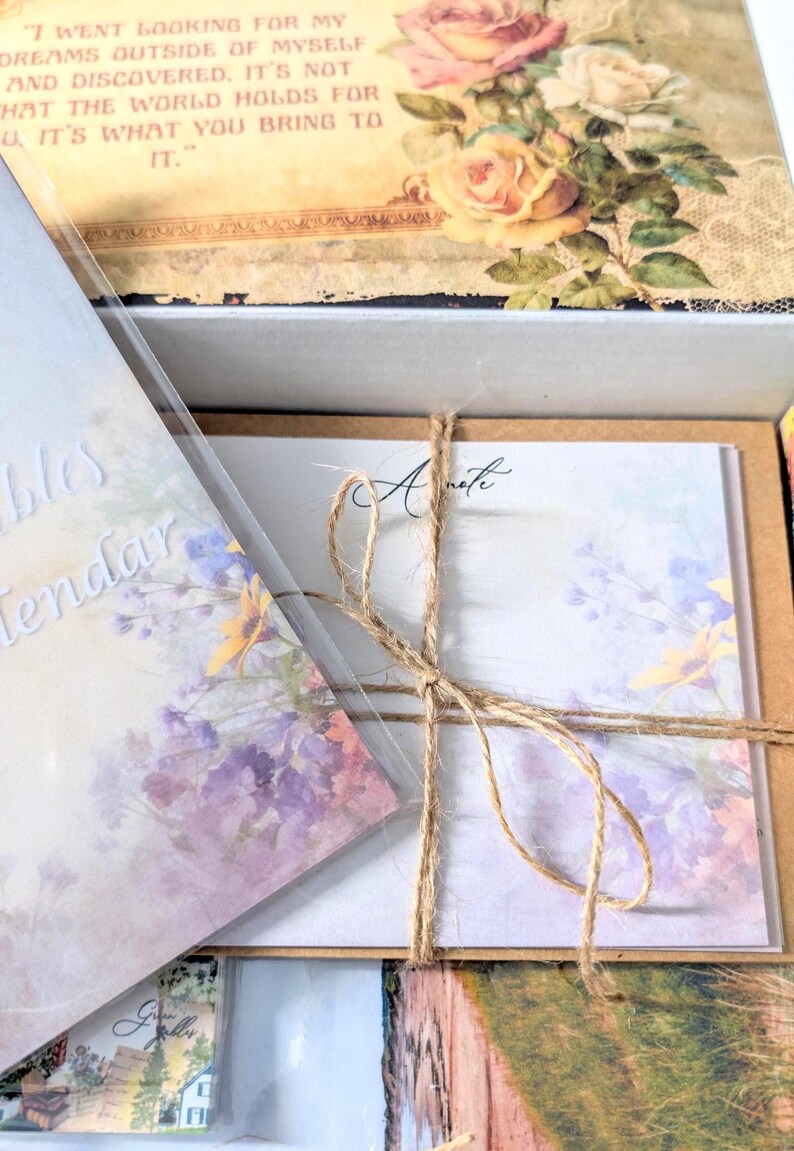 Anne of Green Gables gift set for book lovers, cozy literary stationery box inspired by L.M. Montgomery image 9