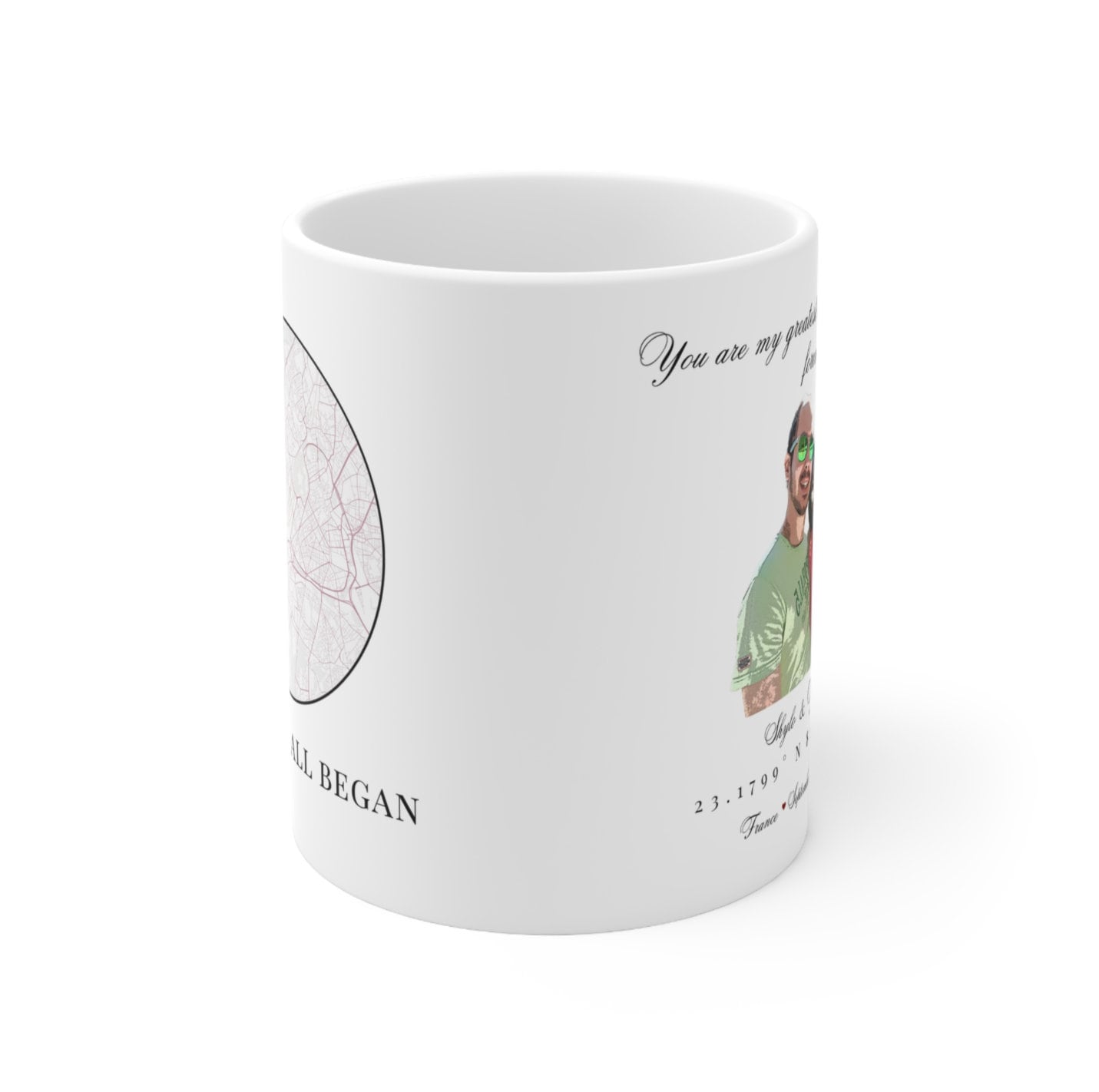 Where It All Began Map Coffee Mug, Where We Met Map, Custom Map Mug ...