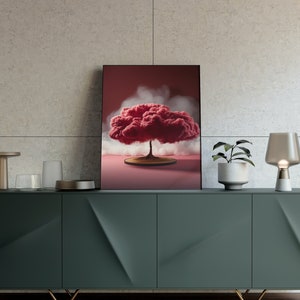 Captivating Pink Cloud Printable Art |  Decor | Instant Download | Pink Cloud Illustration | Digital Print | Home Decor