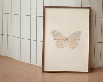 You Were In My Dream Last Night Butterfly Print, Boho Bedroom Art Print