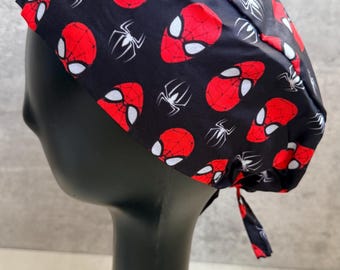 Spider Man Surgical Cap - nurse scrubs cap - dental surgical cap - Veterinarian scrub cap
