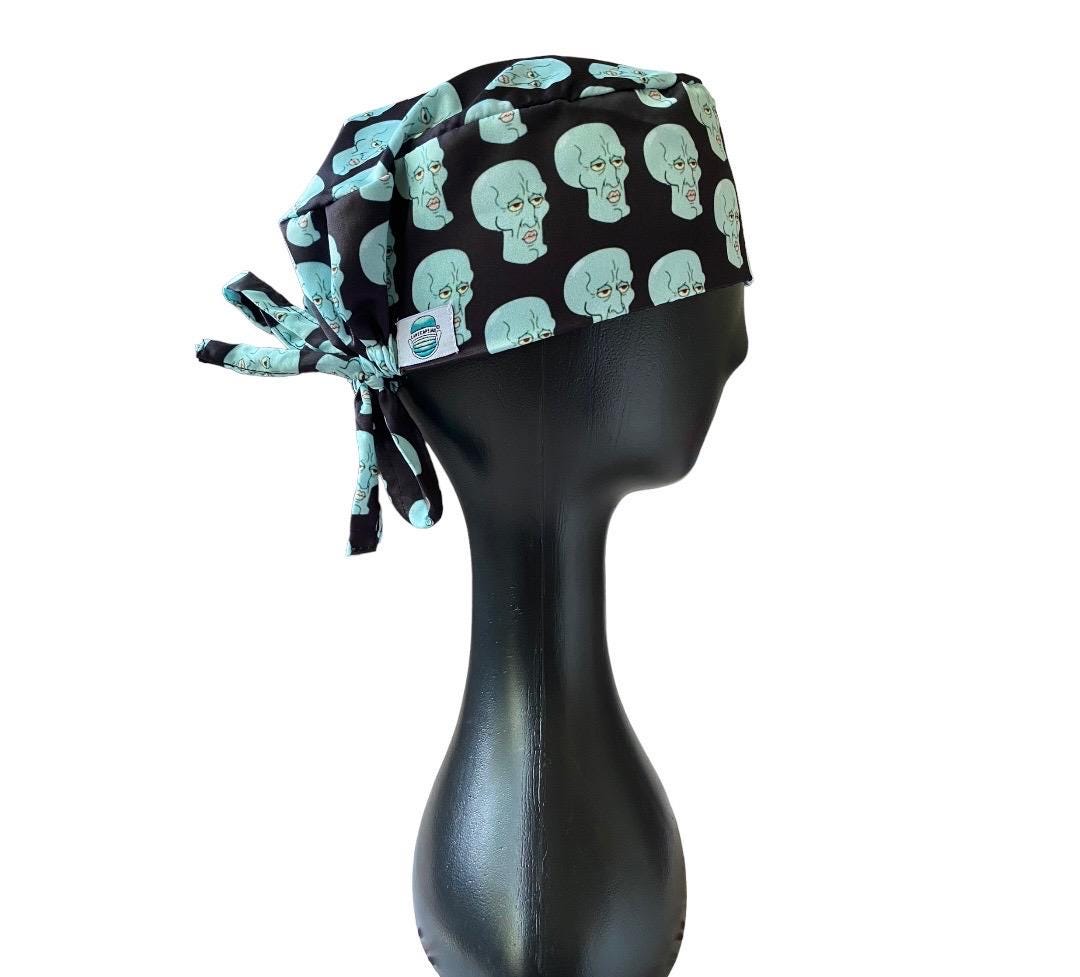 Handsome Squidward - Scrub Caps - nurse scrubs cap - dental surgical cap - Medical Scrub Cap