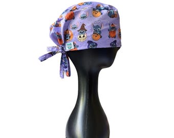 Halloween Lilo & Stitch Surgical Scrub Cap – Fluid Resistant, Adjustable