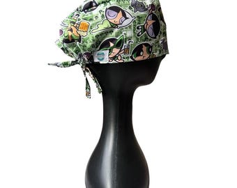 Powerpuff Girls Buttercup 3 Scrub Cap – Fluid Resistant, Adjustable