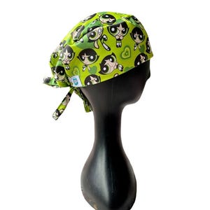 Powerpuff Girls Buttercup Scrub Cap – Fluid Resistant, Adjustable
