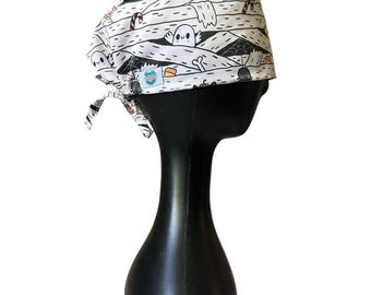 Halloween cats  - veterinary scrub cap - nurse scrubs cap - dental surgical cap - Nurse Scrub cap