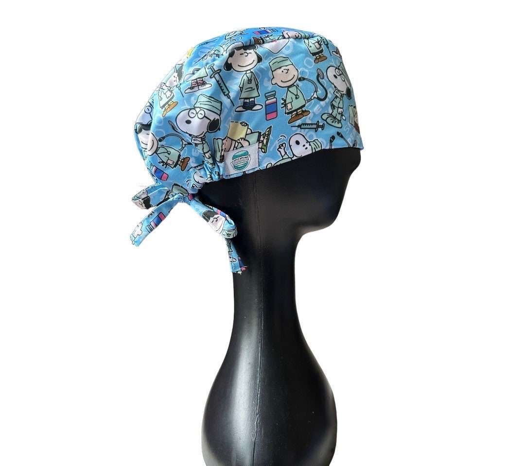 Snoopy Dentist Surgical Cap Scrub Caps Pediatric Scrub Nurse Scrubs Cap