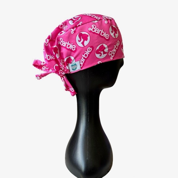 Pink chic Barbiee Surgical Cap - Scrub Cap perfect for nurses, doctors, dentists, students, vets, etc!