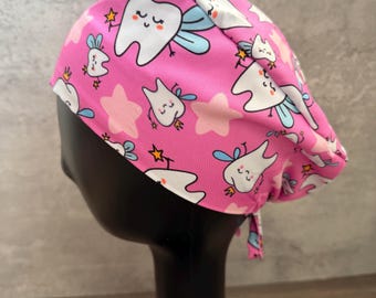 Dental Tooth Fairy Surgical Cap - nurse scrubs cap - dental surgical cap, Disney’s