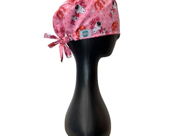 Cowboy Snoopy Western Surgical Cap - Nurse Scrub Cap - Medical Wear - Dental Dentist Scrub cap - Veterinary Scrub cap - Medical Wear