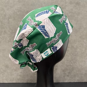Attack on Titan Op-Haube, Scrub-Haube, Krankenschwester-Chirurgen-Haube, Zahnarzt-Peeling-Haube, Veterinär-Peeling-Haube, Anime Scrub-Haube