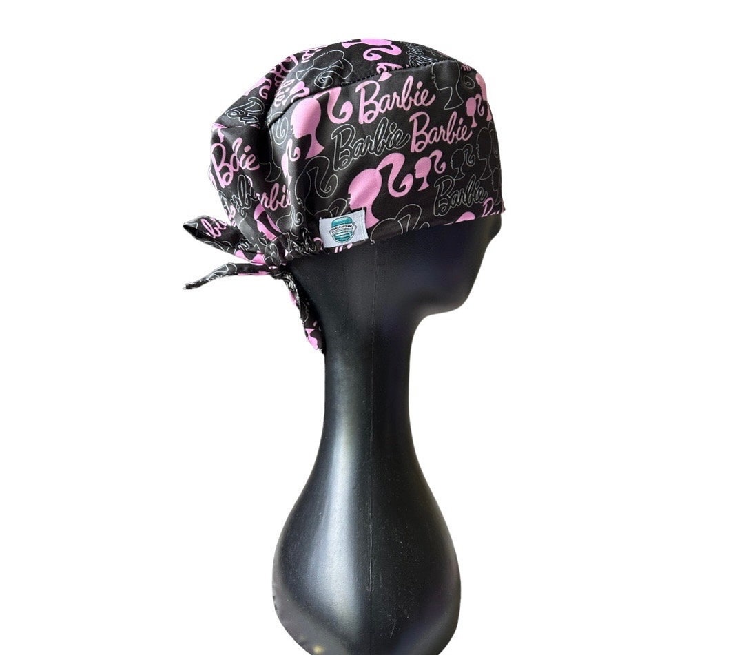 Black Chic Barbiee Surgical Cap Scrub Cap Perfect for Nurses, Doctors