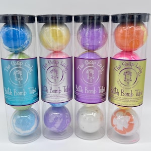 Bath Bombs, Multipack Bath Bombs, Luxury Bath Bombs, Self Care Gift, Relaxation Gift, Bath Soak, High Quality Bath Bomb, Handcrafted, 4-Pack