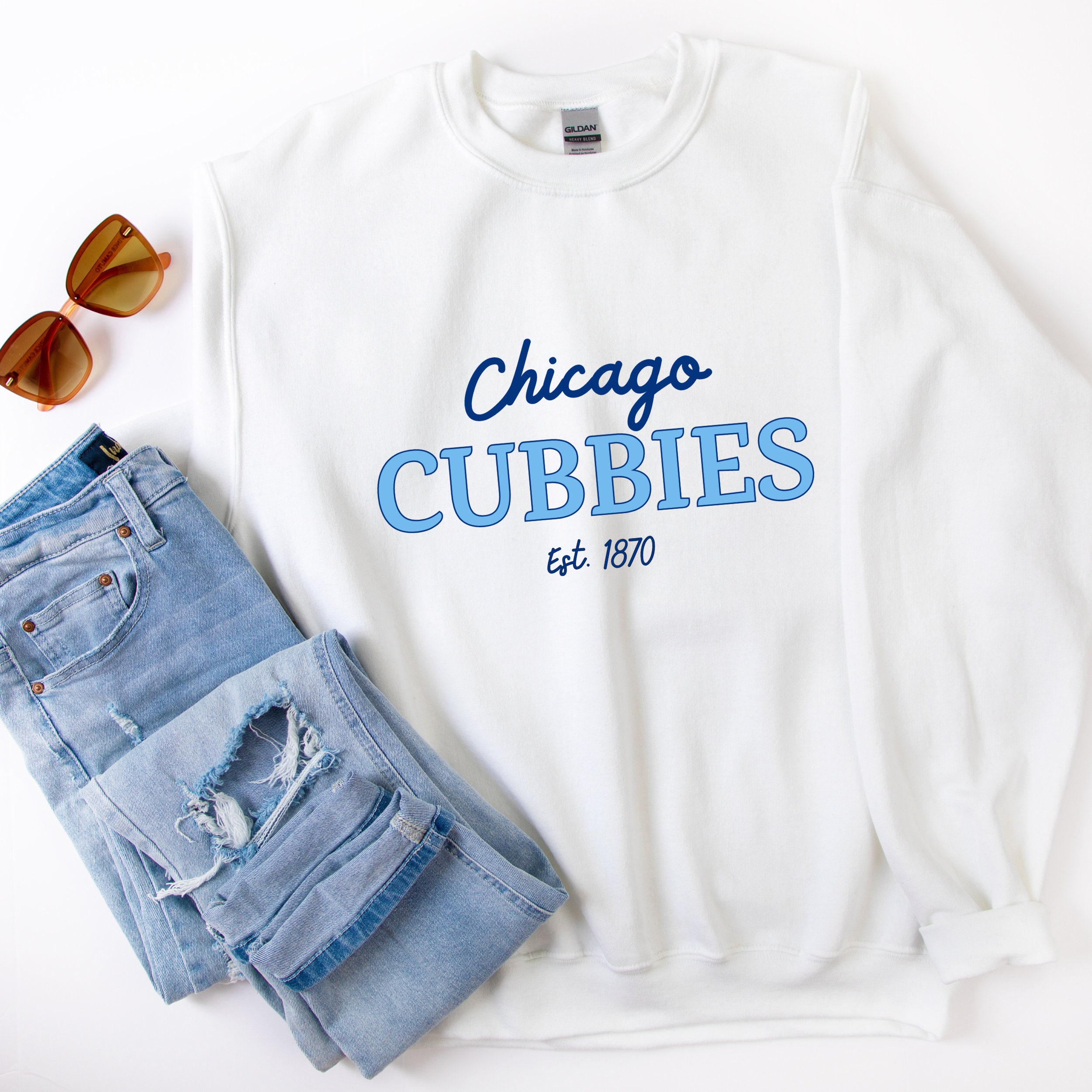 Men's Chicago Cubs Heather Gray Hometown Collection Cubbies T