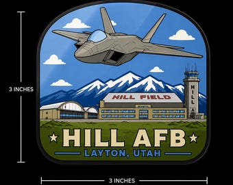 Hill AFB Utah Sticker | Layton Utah Vinyl Decal | Military PCS Gift | Air Force Family Travel Sticker