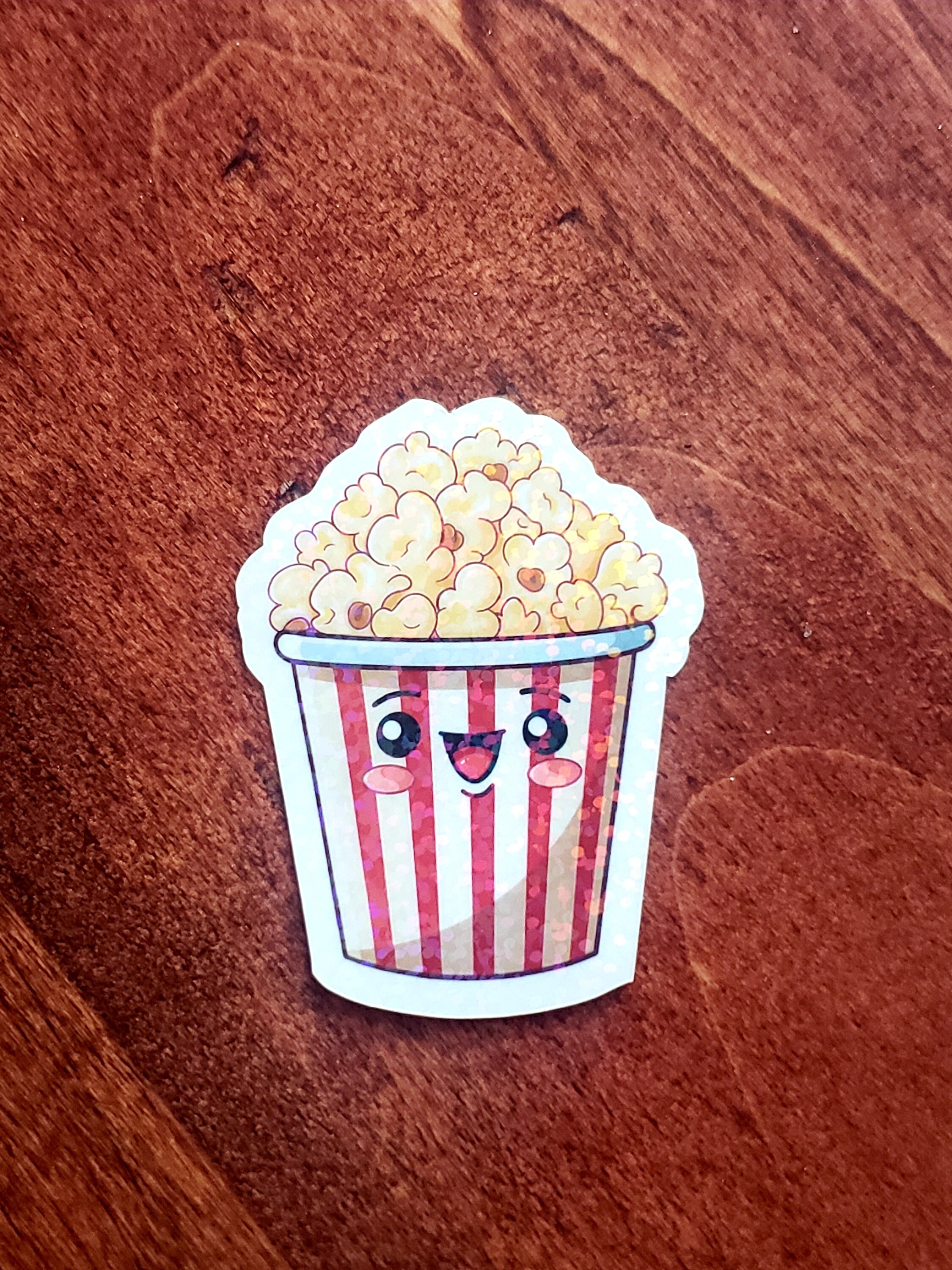 Popcorn Word Sticker Cute Popcorn Sticker - Etsy