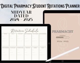 Pharmacy Student Rotations Dated Weekly Planner 2024 - 2025