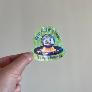 Pharmacy sticker- Broken Crystal Ball - Pharmacist, pharmacy tech gift - healthcare humor
