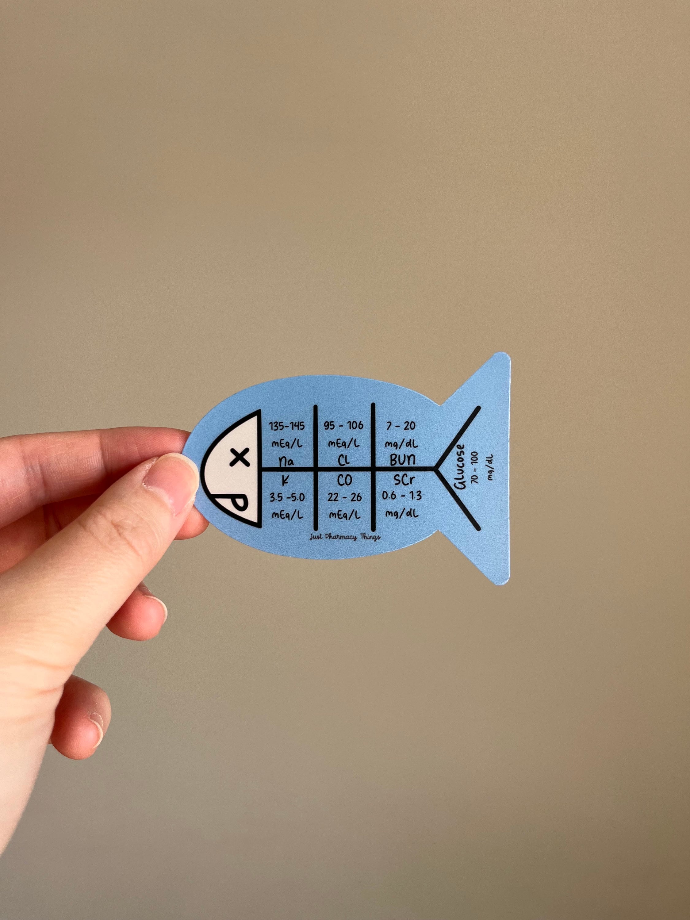 Pharmacy/Healthcare sticker- Fishbone BMP Sticker- Pharmacist, pharmacy tech gift - healthcare humor
