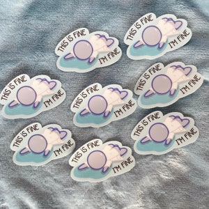 Pharmacy sticker- This is Fine. I’m fine.  Pharmacist, pharmacy student, pharmacy tech gift - healthcare humor