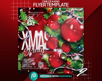 Christmas Nightclub Flyer Template PSD – Xmas Eve Event Poster