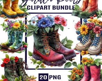 Tuinlaarzen Clip Art PNG-bundel, Hello Summer transparante ontwerpen, tuininspiratie, sublimatie kunst laarzen