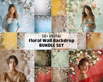 Floral Backgrounds Digital Backdrops Overlay Digital Floral Overlays Maternity Floral Backdrop Newborn Studio Backdrop for Photoshop Overlay