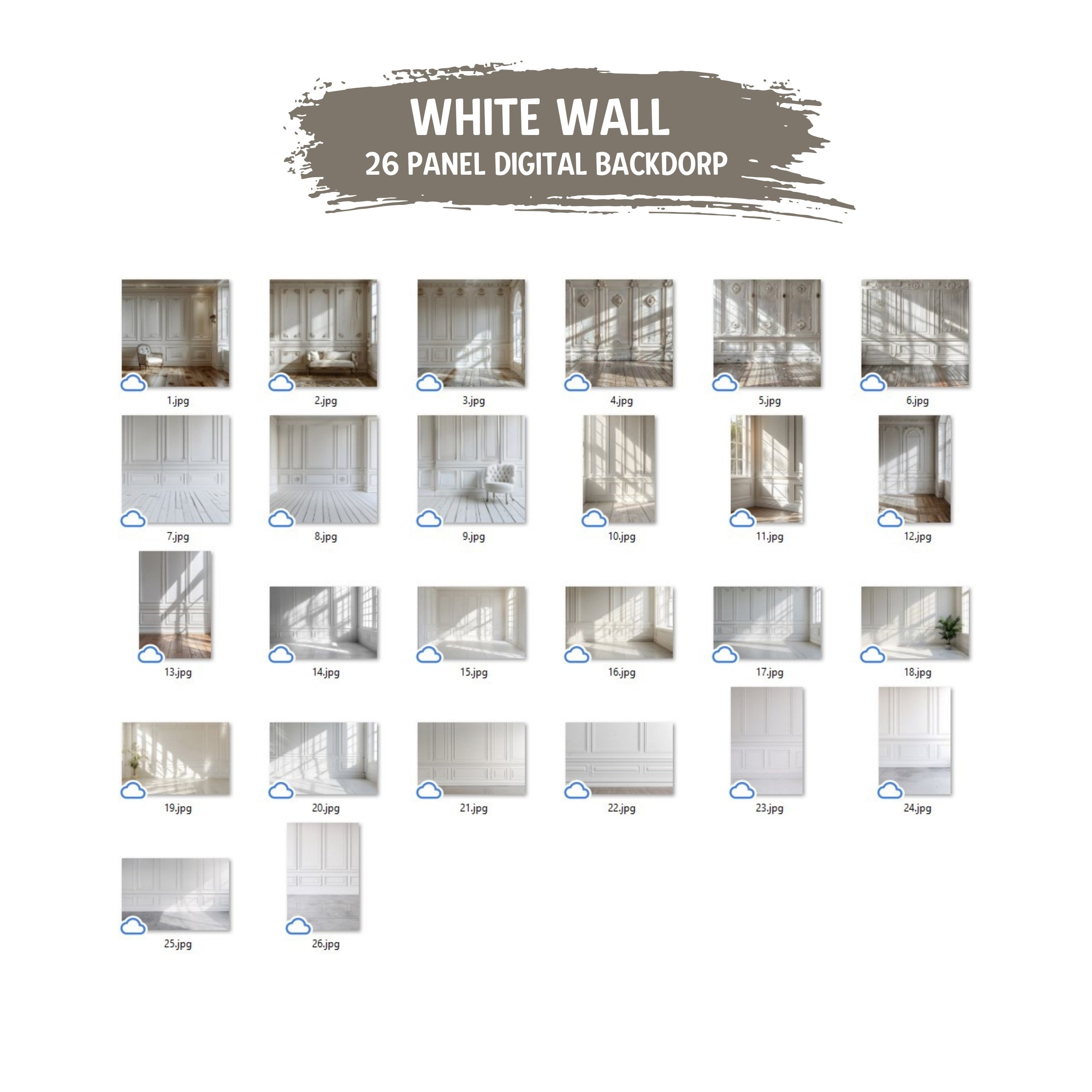 Panel Wall Digital Backdrops, Maternity Backdrop Overlays, Studio ...