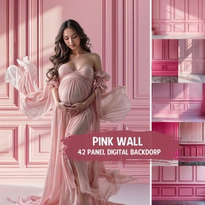Pink Wall Digital Backdrops, Maternity Backdrop Overlay, Studio Backdrop Overlays, Room Backgrounds, Fine Art Texture, Photoshop Backgrounds