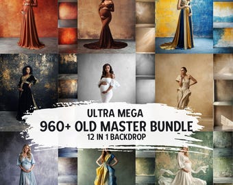 Bundle Old Master Background, Vertical and horizontal portrait background, Maternity Digital backdrop, Studio Digital Gift Backdrop for Work