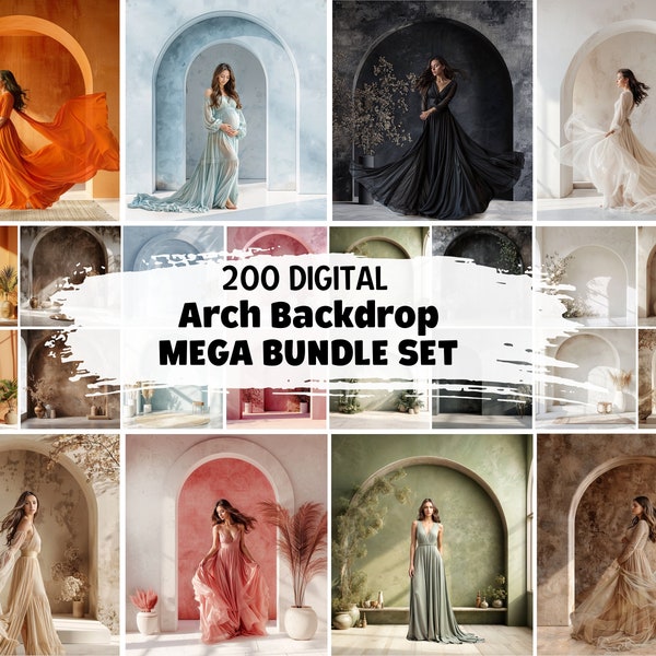 Bundle Minimal Arch Set Digital Backdrops, Maternity Backdrop Overlays, Arch Fine Art Textures, Overlays Portrait Fine Art Studio Background
