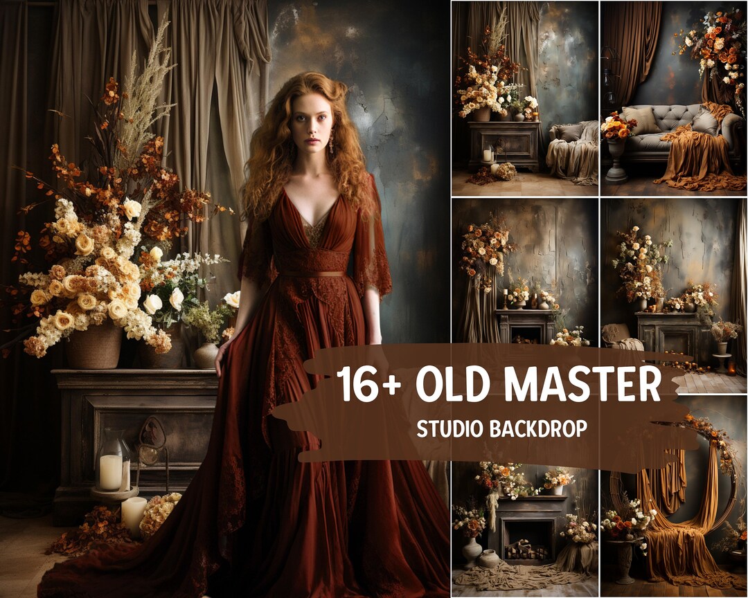 Old Master Portrait Studio Backdrops, Studio Overlays Digital Fine Art