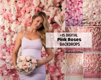Pink Floral Fine Art Textures Flower Digital Background Photoshop Overlays Photo Texture Photo Overlay Maternity Backdrops Photoshop Overlay
