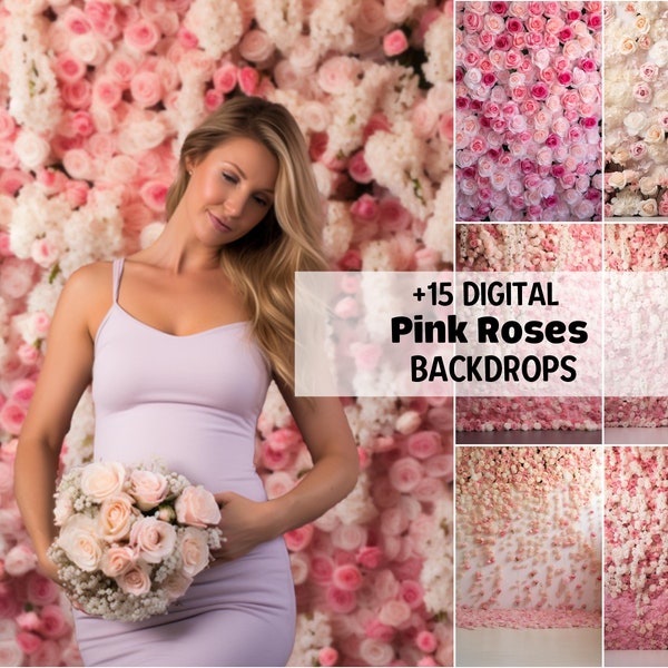 Pink Floral Fine Art Textures Flower Digital Background Photoshop Overlays Photo Texture Photo Overlay Maternity Backdrops Photoshop Overlay