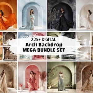 Paket Minimal Arch Set Digitala Bakgrunder, Bakgrundsöverlägg för Mamma, Arch Fine Art Texturer, Överlägg Porträttbakgrund för Konststudio
