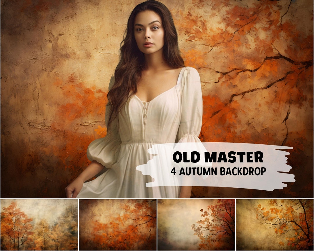 Fall Time Backdrops for Photoshop, Digital Autumn Photo Editing ...