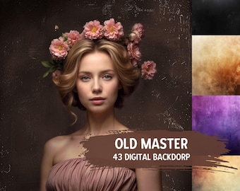 Old Master Backgrounds Fine Art Textures and Maternity Backdrop, Digital Studio Overlays and Portrait Background, Senior and Photo Backdrops
