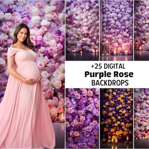 Purple Floral Fine Art Textures Flower Digital Background Photoshop Overlay Photo Texture Photo Overlay Maternity Backdrop Photoshop Overlay