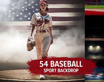 Softball & Baseball Stadium Backdrop: Senior Night Sports Poster (Digital Download)