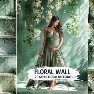 Cenários florais e texturas de belas artes para retratos de maternidade | Dia das mães e fundos de estúdio | Sobreposição de cenário de foto digital de flores