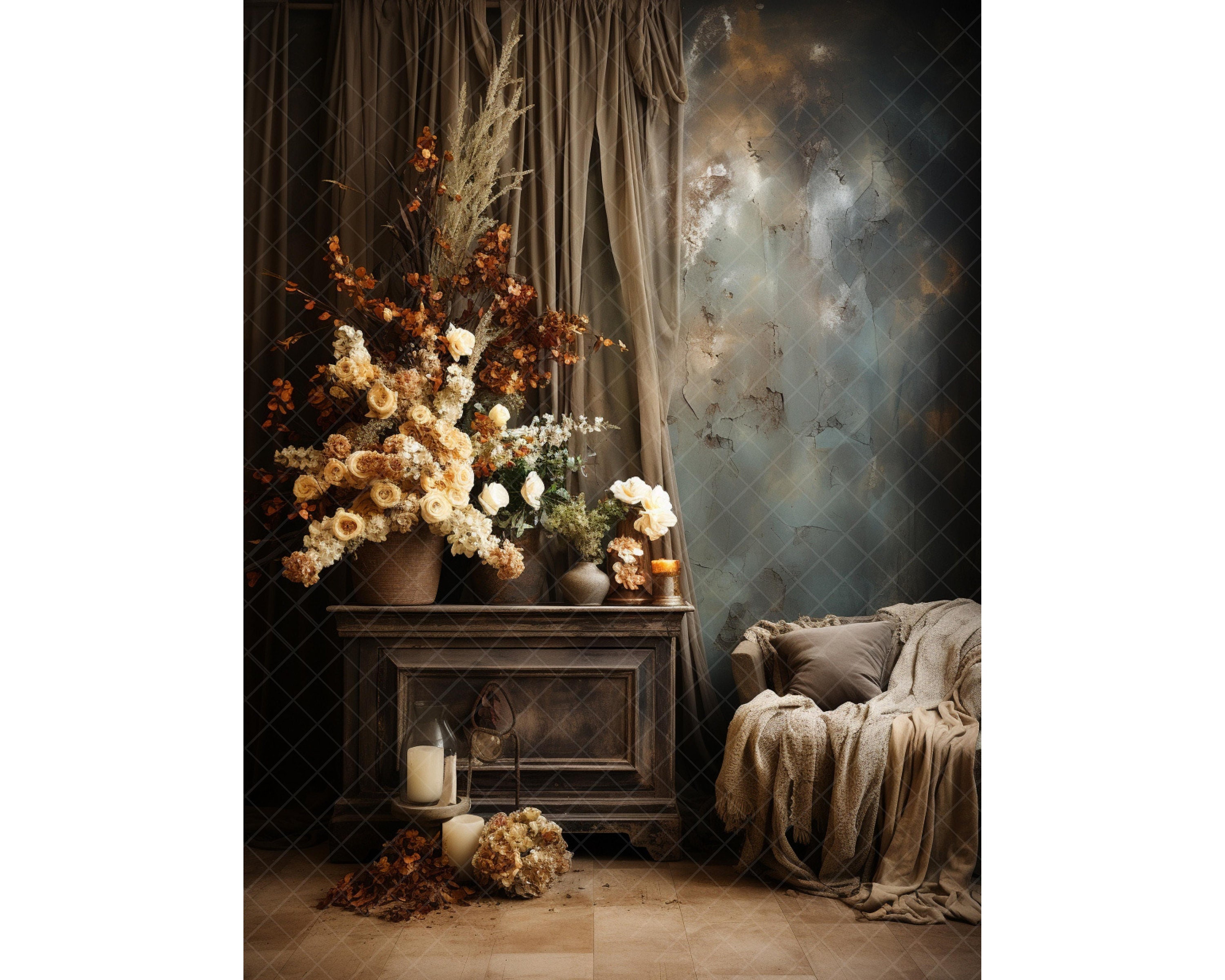 Old Master Portrait Studio Backdrops, Studio Overlays Digital Fine Art