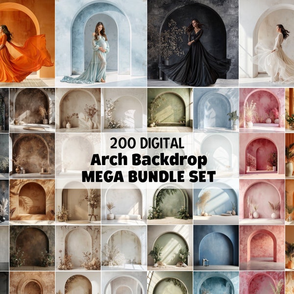 Bundle Minimal Arch Set Digital Backdrops, Maternity Backdrop Overlays, Arch Fine Art Textures, Overlays Portrait Fine Art Studio Background