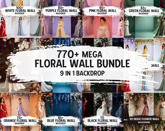 Floral Backgrounds Digital Backdrops Overlay Digital Floral Overlays Maternity Floral Backdrop Newborn Studio Backdrop for Photoshop Overlay