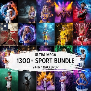 1300+ Ultra Mega Sports Backgrounds & Digital Backdrops | Baseball, Basketball, Football, Volleyball, Soccer Backdrop | Senior Sport Posters