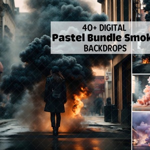 40+ Bundle Fine Smoke Digital Backdrops Gift, Maternity Backdrop Overlays, Fire Street Background, Photoshop Overlay Texture Backdrop Сlouds