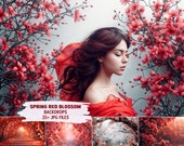 Photoshop Floral Digital Backdrops Overlay Maternity Fine Art Textures, Newborn Studio Background for Photoshop Overlays, Photoshop Overlays