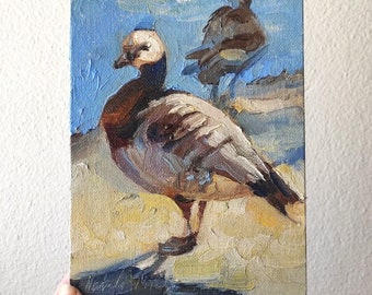 Barnacle goose Original oil painting Duck artwork Bird painting Wild Duck Painting Animalistic Original Art Duck Oil Painting Birdwatching